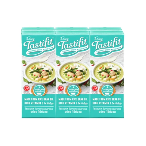 seasoning-0533 Tastifit กะทิธัญพืช ทําจากน้ํามันรําข้าว อร่อยเหมือนกะทิมะพร้าว ไม่มีคอเลสเตอรอล ไขมันอิ่มตัวต่ํา (200ml X 6กล่อง)