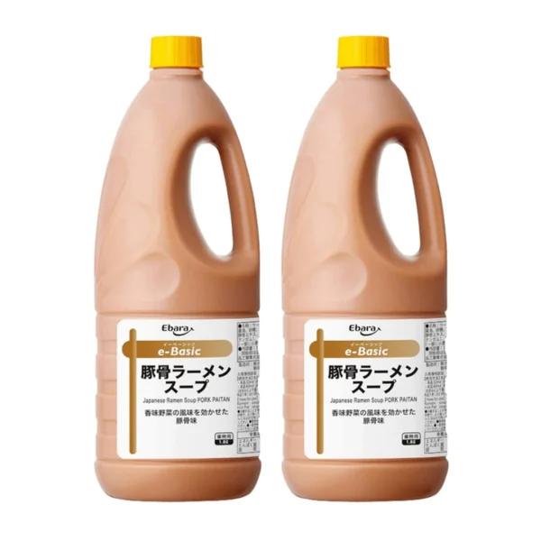 seasoning-0545 เอบาร่า ซุปราเมนข้นกึ่งสําเร็จรูป อี-เบสิก ทงคตสึ ไพอิตัน รสหมู (ผลิตในประเทศญี่ปุ่น) 1.8 ลิตร x 2