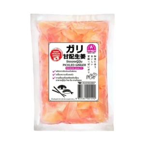 seasoning-0552 ขิงดองญี่ปุ่น ตราชฎา(สีชมพู)500 กรัม สูตรโบราณ 70 ปี ทําจากขิงอ่อน ตัดเลี่ยนได้ทั้งอาหารญี่ปุ่นและไทย