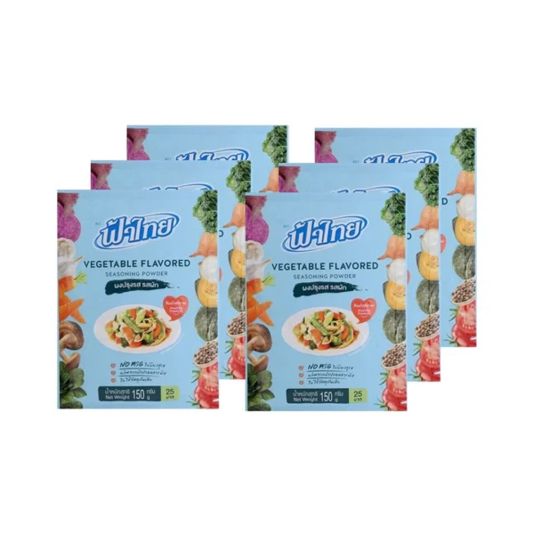 seasoning-0565 ฟ้าไทย ผงปรุงรส รสผัก 150 ก. x 6