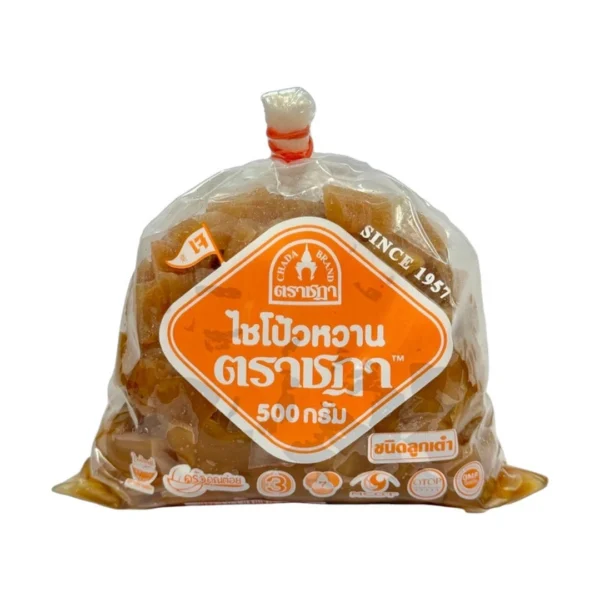seasoning-0579 ไชโป้วหวาน ชนิดลูกเต๋า ตราชฎา 500 กรัม ตํานาน 70 ปี ราชบุรี ไม่ใส่ผงชูรส ไม่ใส่สี ใช้ทํายําไชโป้ว เจ