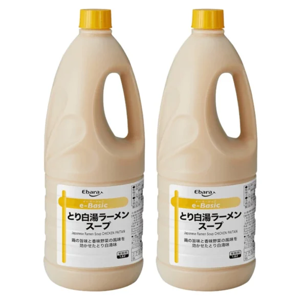 seasoning-0581 เอบาร่า ซุปราเมนข้นกึ่งสําเร็จรูป อี-เบสิกไพอิตัน รสไก่ (ผลิตในประเทศญี่ปุ่น) 1.8 ลิตร x 2