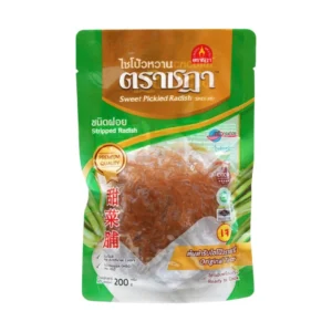 seasoning-0587 ไชโป้วหวาน ชนิดฝอย ตราชฎา ราชบุรี 200 กรัม ต้นตํารับ 70 ปี เหมาะสําหรับผัดไข่ ไม่ใส่ผงชูรส ไม่ใส่สี