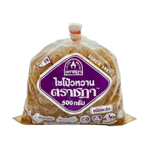 ไชโป้วหวาน ชนิดแว่น ตราชฎา 500 กรัม ตํานาน 70 ปี ราชบุรี ใช้ผัด, ต้ม, ยํา, ทอด ไม่ใส่ผงชูรส ไม่ใส่สี