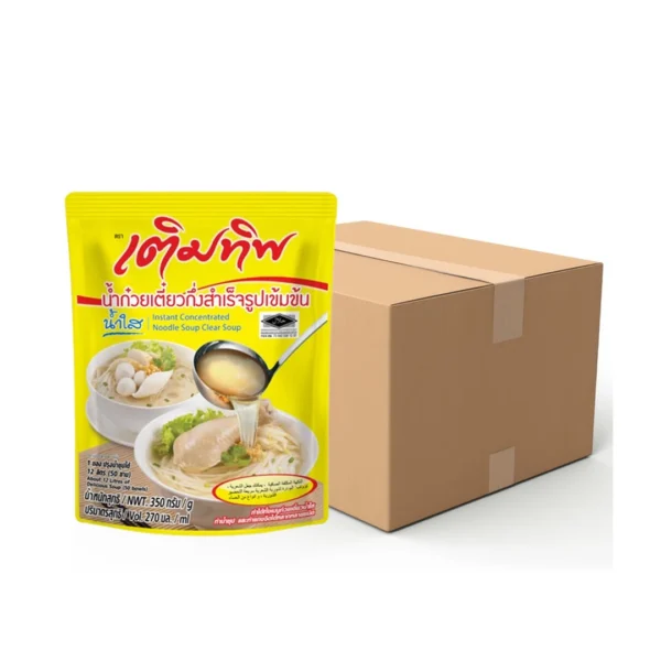 seasoning-0640 เติมทิพ น้ําก๋วยเตี๋ยวกึ่งสําเร็จรูปเข้มข้น น้ําใส 350 ก. x 36