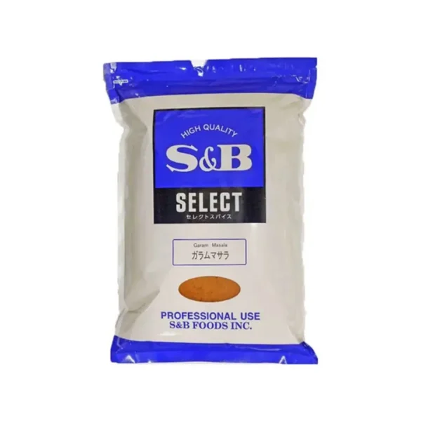seasoning-0642 เอสแอนด์บี ผงเครื่องเทศการัม มาซาลา เคอร์รี่ พาวเดอร์ สูตรพริกไทย พริกป่น กระวาน ยี่หร่า ผักชี กานพลู อบเชย (ผลิตในประเทศญี่ปุ่น) ขนาด 1 กิโลกรัม
