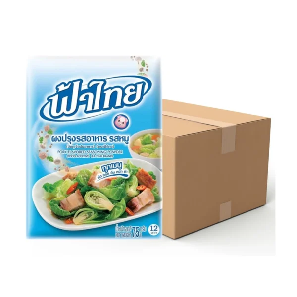 seasoning-0644 ฟ้าไทย ผงปรุงรส รสหมู 75 ก. x 80
