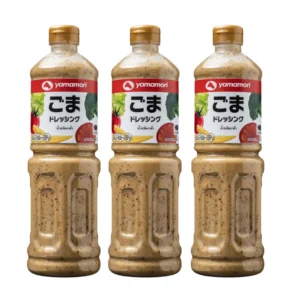 seasoning-0678 ยามาโมริ น้ําสลัดงาคั่ว สูตรไม่ใส่ผงชูรส 1 ล. x 3