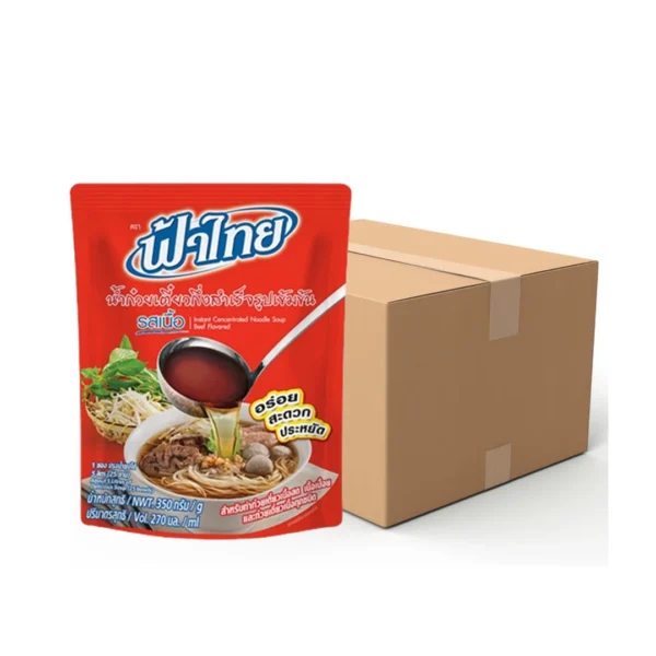 seasoning-0682 ฟ้าไทย น้ําก๋วยเตี๋ยวกึ่งสําเร็จรูปเข้มข้น รสเนื้อ 350 ก. x 36