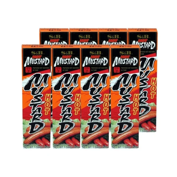 seasoning-0688 เอส แอนด์ บี มัสตาร์ด วาฟุ เนริ คาราชิ พรีแพร์ ฮอต มัสตาร์ด (ผลิตในประเทศญี่ปุ่น) ขนาด 43 กรัม x 8 หลอด