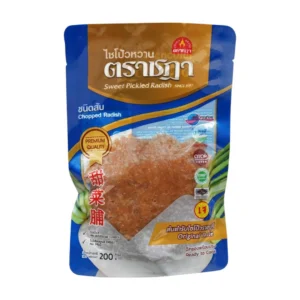 seasoning-0698 ชฎา ไชโป้วหวาน ชนิดสับ 200 กรัม ตํานานความอร่อย 70 ปี ราชบุรี ใช้ทอดไข่เจียว ไม่ใส่ผงชูรส ไม่ใส่สี