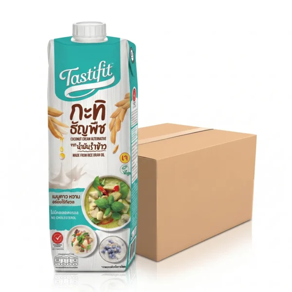 4CARE Tastifit เทสตี้ฟิต กะทิธัญพืช (1000 ml x 6 กล่อง) ทําจากน้ํามันรําข้าว อร่อยเหมือนกะทิมะพร้าว ไม่มีคอเลสเตอรอล
