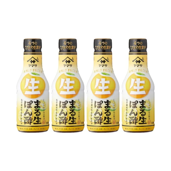 seasoning-0735 ยามาซะ ซอสปรุงรส มารุนามะ พอนซึ สูตรซีอิ๊วญี่ปุ่น น้ํายูซุ ปลาโอแห้ง สาหร่ายทะเล สาเก และน้ําส้มสายชูกลั่น (ผลิตในประเทศญี่ปุ่น) ขนาด 360 มล. x 4 ขวด