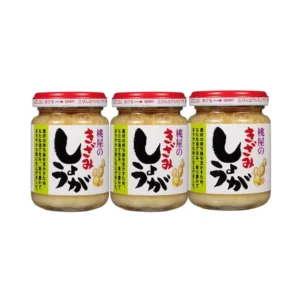 seasoning-0737 โมโมย่า ซอสขิงปรุงรส คิซามิ โชกะ ทําจากขิงสับ น้ํามันเรพซีด น้ํามันงา และน้ําซุปไก่ (ผลิตในประเทศญี่ปุ่น) ขนาด 110 กรัม x 3 ขวด