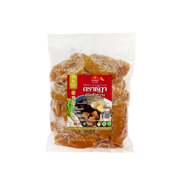 seasoning-0762 ไชโป้วหวาน ชนิดหัว ตราชฎา ราชบุรี 1 กิโลกรัม ตํานาน 70 ปี ไม่ใส่ผงชูรส ไม่ใส่สี หวานเค็ม