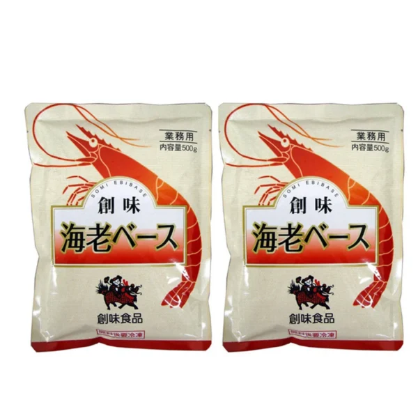 โซมิ เครื่องปรุงรส รสกุ้ง เอบิ เบส ทําจากหัวกุ้งหวานอามะ เอบิ สารสกัดอาหารทะเล และสีจากพริกปาปริก้า (ผลิตในประเทศญี่ปุ่น) ขนาด 500 กรัม x 2 ถุง