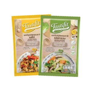 seasoning-0836 4CARE Tastifit เทสตี้ฟิต ผงปรุงรสธรรมชาติ รสไก่และรสผัก (50 g x แพ็คคู่ คละรส) ไม่มีผงชูรส โซเดียมลดลง 50%