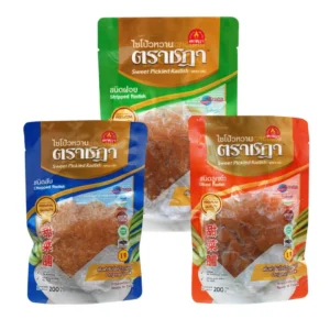 seasoning-0854 ไชโป้ว ตราชฎา คละแบบยอดนิยม (ชนิดฝอย สับละเอียด และลูกเต๋า) เกรดพรีเมี่ยม สูตรต้นตํารับแท้ 65 ปี ต.เจ็ดเสมียน จ.ราชบุรี