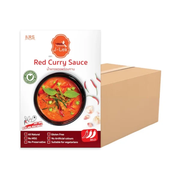 seasoning-0871 J-Lek (เจ๊เล็ก) น้ําแกงแดงพร้อมทาน ขนาด 250 กรัม แพ็ค 6 ซอง