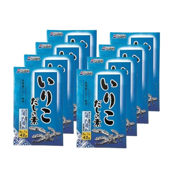 seasoning-0899 ชิมาย่า ซุปผงกึ่งสําเร็จรูป อิริโกะ ดาชิ โนะ โมโต้ สูตรผงปลาซาร์ดีนนางาซากิป่น และสารสกัดปลาซาร์ดีนต้ม (ผลิตในประเทศญี่ปุ่น) ขนาด 42 กรัม x 8 ถุง