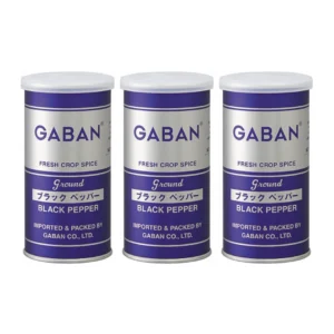 GABAN คะบัน พริกไทยดําป่น คะบัน สําหรับเนื้อสัตว์ สลัด และซุป ผลิตในประเทศญี่ปุ่น ขนาด 100 กรัม x 3 กระป๋อง