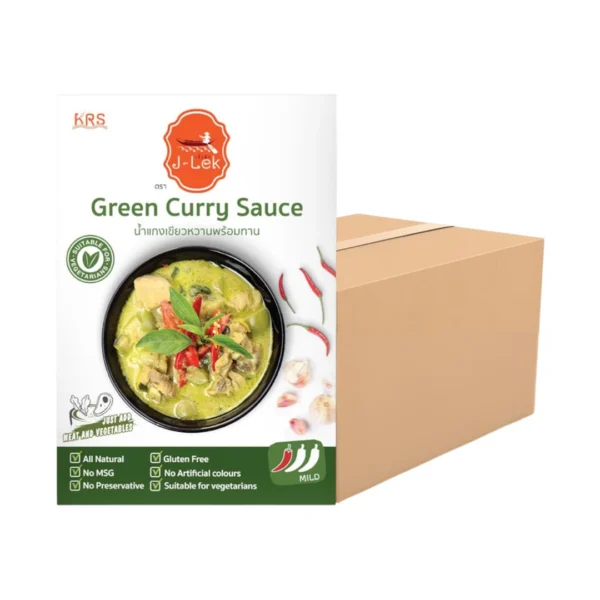 seasoning-0917 J-Lek (เจ๊เล็ก) น้ําแกงเขียวหวานพร้อมทาน ขนาด 250 กรัม แพ็ค 12 ซอง
