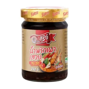 seasoning-0941 น้ําพริกเผาเสวย ตราสุรีย์ 240 กรัม เหมาะกับทาขนมปัง ใส่ต้มยํา ถึงเครื่องน้ําพริกเผา
