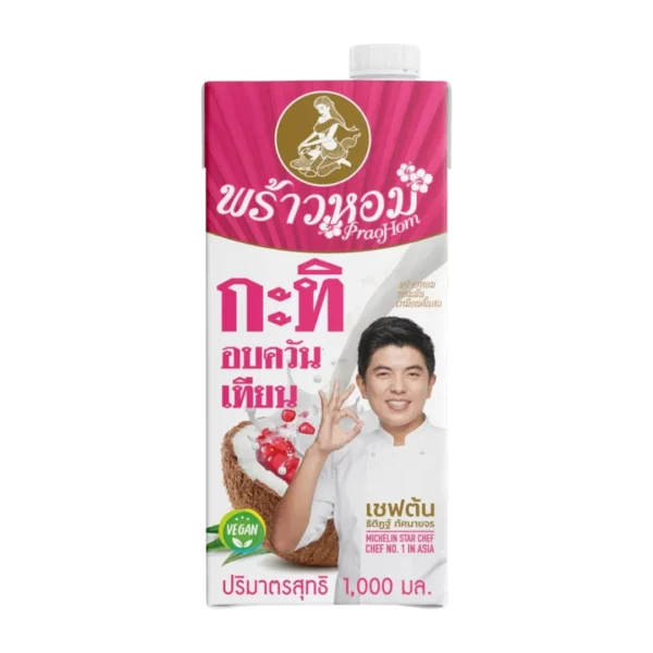 ใหม่!! กะทิอบควันเทียน ตราพร้าวหอม 1,000 มล.