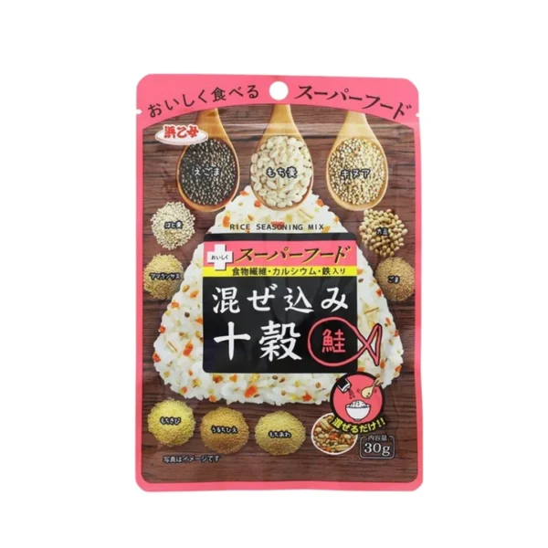 seasoning-0955 ฮามาโอโตเมะ ผงโรยข้าวธัญพืช+ปลาแซลมอน 30 กรัม Hamaotome Mazekomi Jukkoku Sake 30 g.