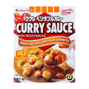 seasoning-0957 เฮ้าส์ แกงกะหรี่ผสมผัก ชนิดเผ็ดน้อย 200 กรัม House Curry Sauce Vegetable Mild 200 g.