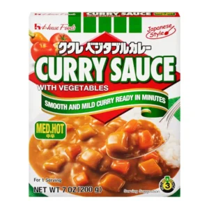 seasoning-0986 เฮ้าส์ แกงกะหรี่ผสมผัก ชนิดเผ็ดกลาง 200 กรัม House Curry Sauce Vegetable M-Hot 200 g.
