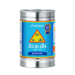 seasoning-1025 ฉั่วฮะเส็ง น้ําพริกเผา สูตรเนื้อละเอียด กระป๋อง 800 กรัม