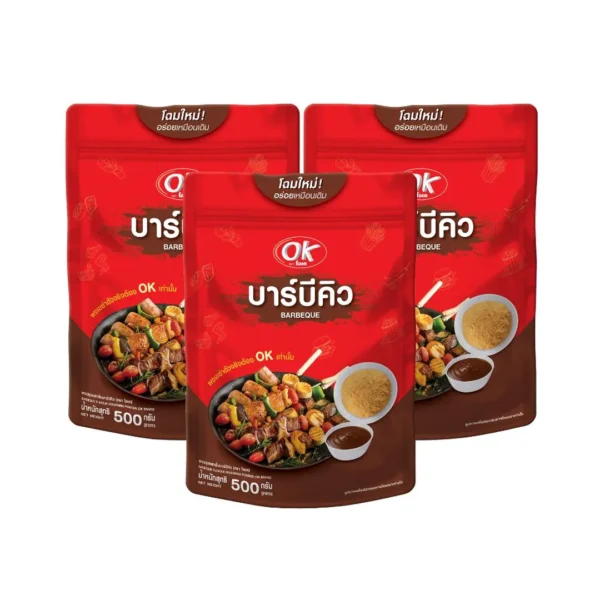 seasoning-1068 โอเค ผงเขย่า รสบาร์บิคิว 500 ก. X3