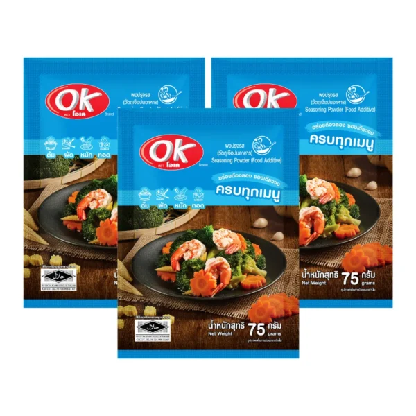 seasoning-1070 โอเค ผงปรุงรสอเนกประสงค์ 75 ก. x3