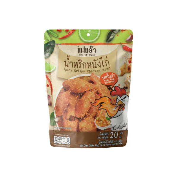 seasoning-1140 แม่แอ๊ว น้ําพริกหนังไก่ รสต้มยํา 20ก.