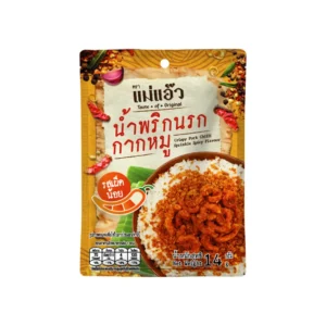 seasoning-1148 แม่แอ๊ว น้ําพริกนรกกากหมู เผ็ดน้อย 14ก.