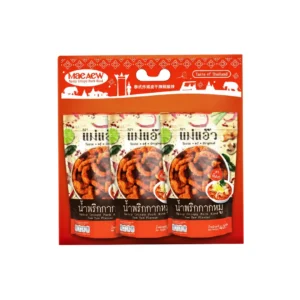 seasoning-1150 แม่แอ๊ว น้ําพริกกากหมู 40ก. เซ็ตแพ็ค 3ซอง รสต้มยํา
