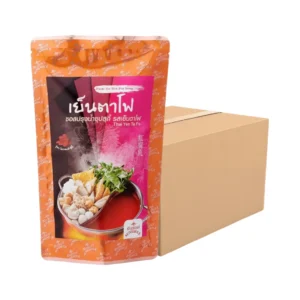 seasoning-1176 SUNSAUCE (ซันซอส) ซอสปรุงน้ําซุป รสเย็นตาโฟ ซอสเย็นตาโฟ ซุปปรุงสําเร็จ 500 กรัม 12 ซอง แถม 1 ซอง (ยกลัง)