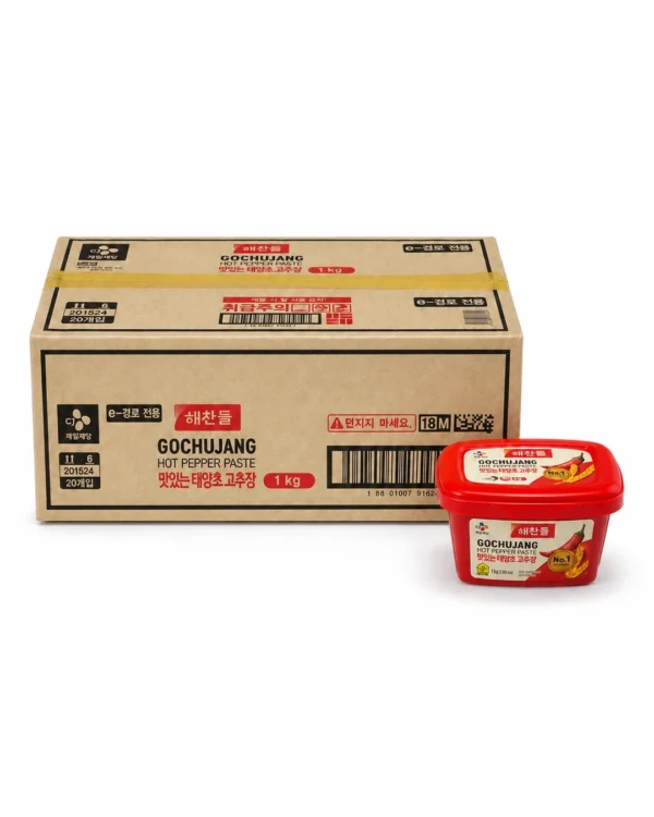 seasoning-1178 แฮชานเดิล โคชูจัง ซอสพริกเกาหลี 1กิโลกรัม (ยกลัง12กระปุก )