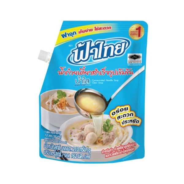 seasoning-1184 ฟ้าไทย น้ําก๋วยเตี๋ยวสําเร็จรูปเข้มข้น น้ําใส 210 ก.