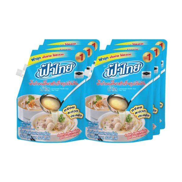 seasoning-1186 ฟ้าไทย น้ําก๋วยเตี๋ยวสําเร็จรูปเข้มข้น น้ําใส 210 ก. x 6