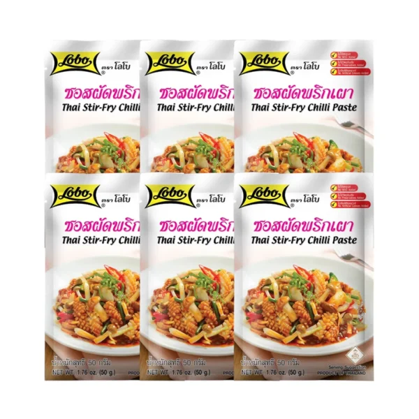 seasoning-1225 โลโบ ซอสผัดพริกเผา 50 กรัม (แพ็ค 6 ซอง)