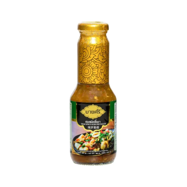 (ยกลัง) บายศรี ซอสผัดขี้เมา 300 มล. x 24 ขวด / BYSRI Thai Spicy Stir Fry Sauce 300 ml. x 24 bottle