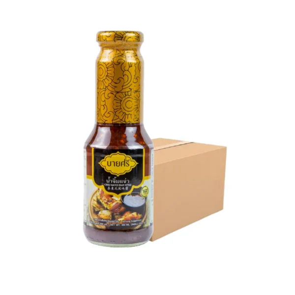 seasoning-1275 (ยกลัง) บายศรี น้ําจิ้มแจ่ว 300 มล. x 24 ขวด / BYSRI Chili Sauce Esan Style 300 ml. x 24 bottle