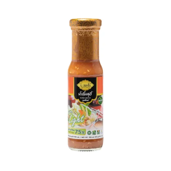 seasoning-1281 บายศรี น้ําจิ้มสุกี้ สูตรไลท์ 150 มล. / BYSRI Suki Sauce Formula Light 150 ml.