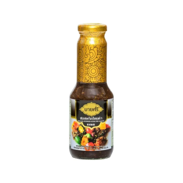 seasoning-1286 บายศรี ซอสพริกไทยดํา 300 มล. เนื้อย่าง ปิ้งย่าง/ BYSRI Black Pepper Stir Fry Sauce 300 ml.