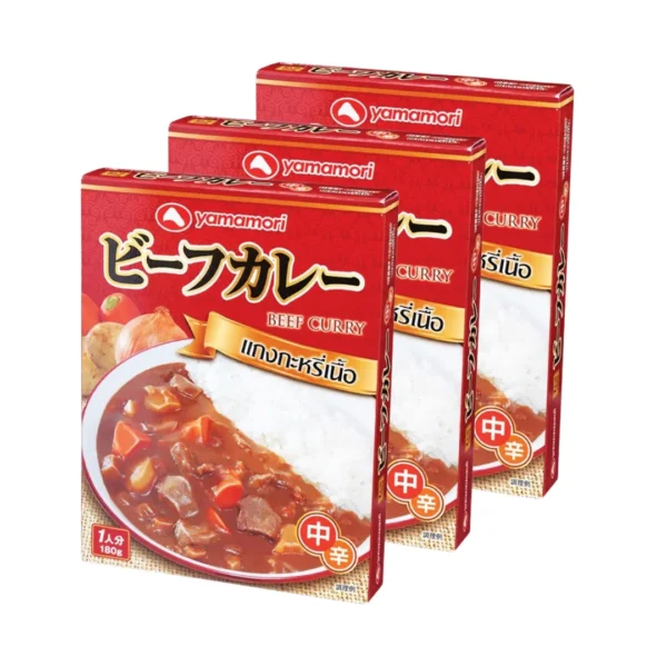 seasoning-1309 ยามาโมริ แกงกะหรี่เนื้อ 180 กรัม x 3