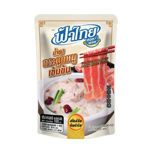 seasoning-1338 ฟ้าไทย ฮอทพอท น้ําซุปกระดูกหมูเข้มข้น 100 มล.