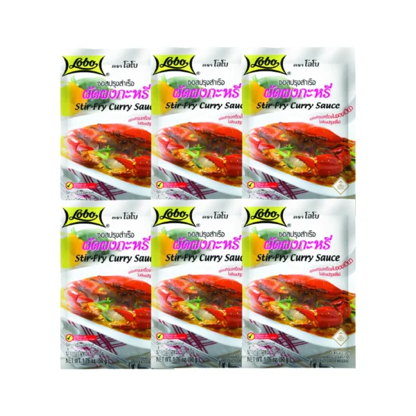 seasoning-1359 โลโบ เครื่องปรุงผัดผงกะหรี่ (แพ็ค 6 ซอง)