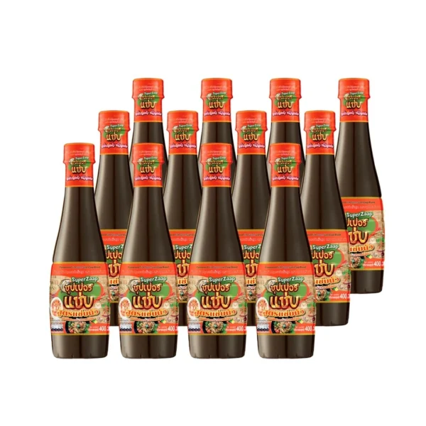 seasoning-1377 ซุปเปอร์แซ่บ น้ําปลาร้าปรุงรส สูตรแซ่บนัว ฝาส้ม x 12